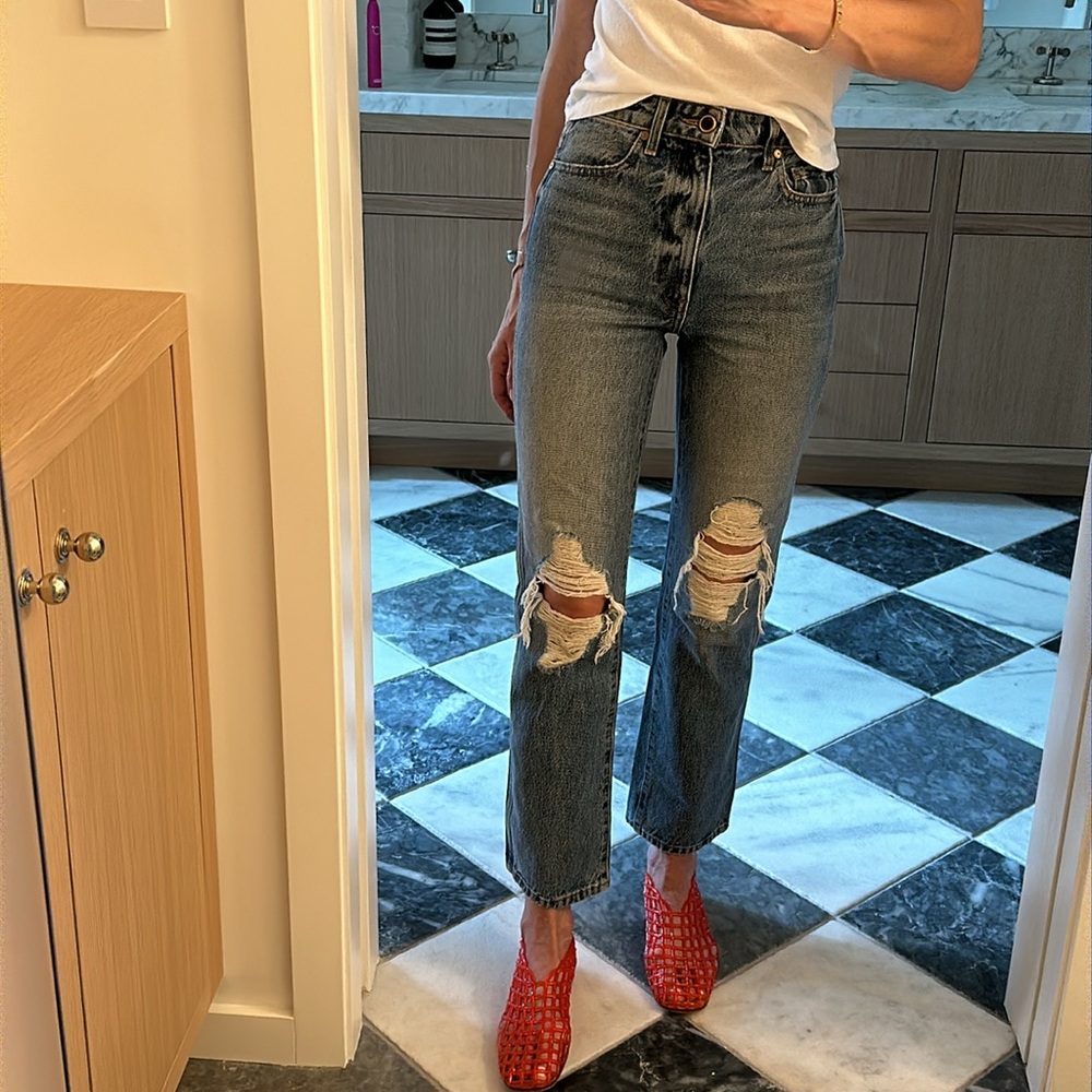 Khaite the Abagail Straight Leg Jean